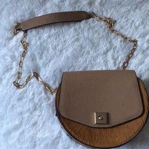 Zara Calf Hair Crossbody Bag